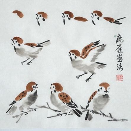國畫鳥的畫法 旺丁唔旺財